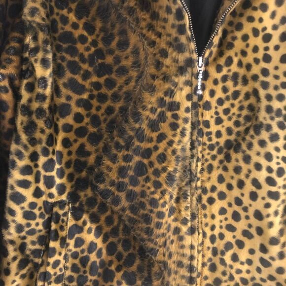 Urban outfitters cheetah print jacket button neck size S - Picture 2 of 6